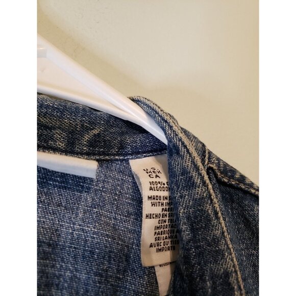 Vtg First Issue Womens S Jean Jacket Long Sleeve Button Front Blue Denim Cotton - Picture 6 of 6